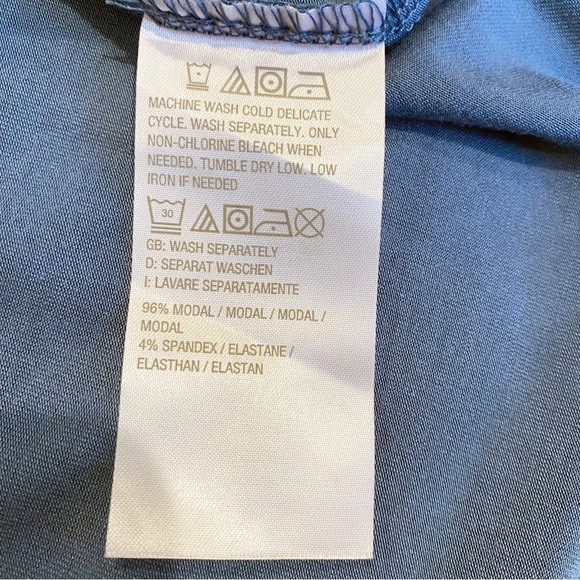 Haute Hippie Tribe | Rhinestone Spandex Top Drop Shoulder Blue Size Medium - Picture 8 of 9